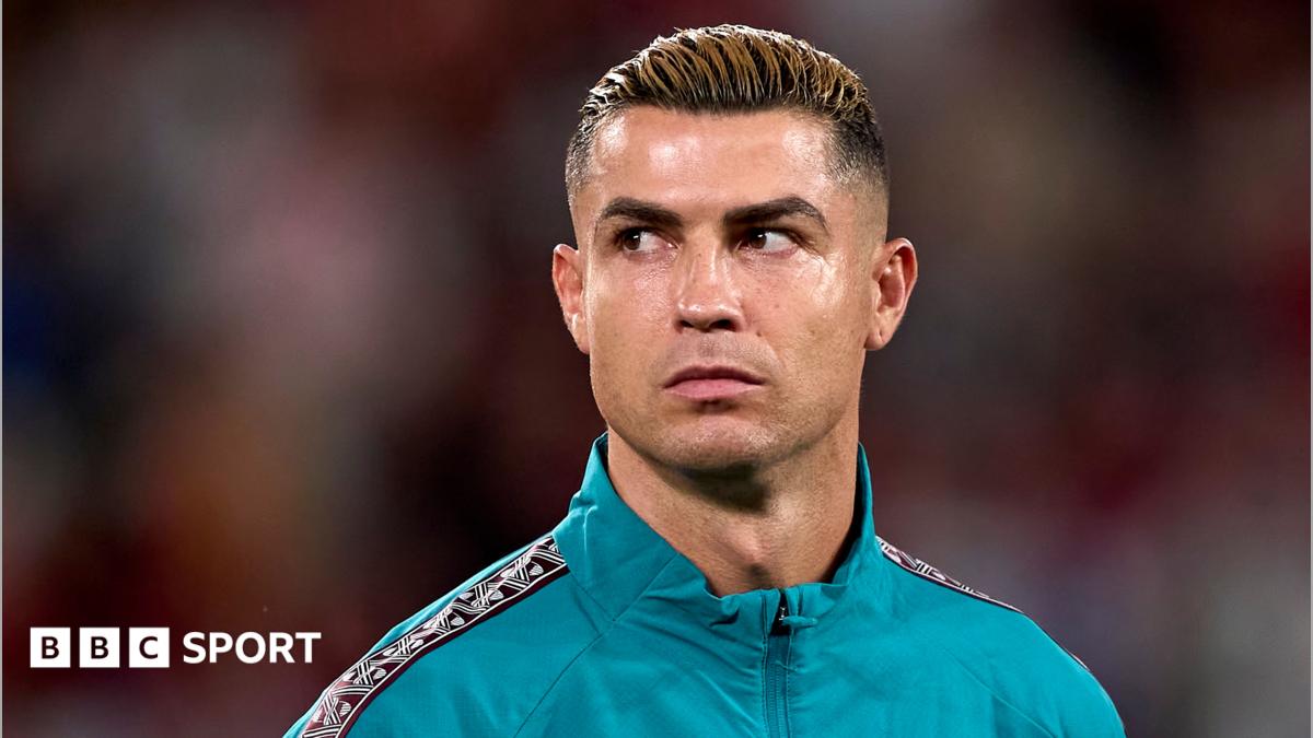 Cristiano Ronaldo with a steely look before a Portugal match