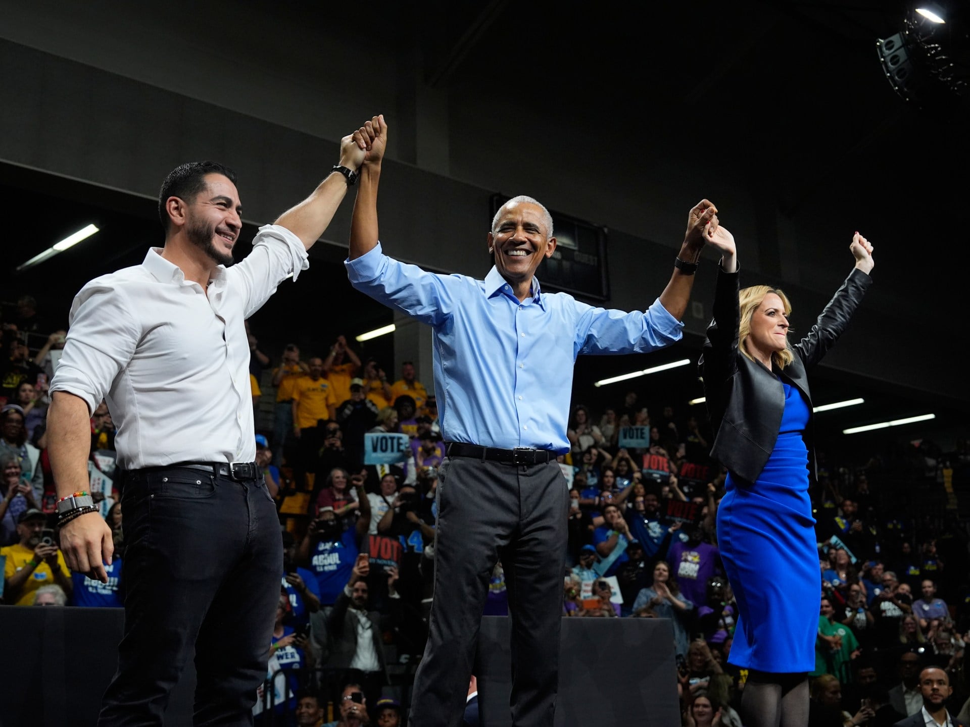 ‘Unnecessary’ Iran war, corruption: Takeaways from Obama’s midterm speeches