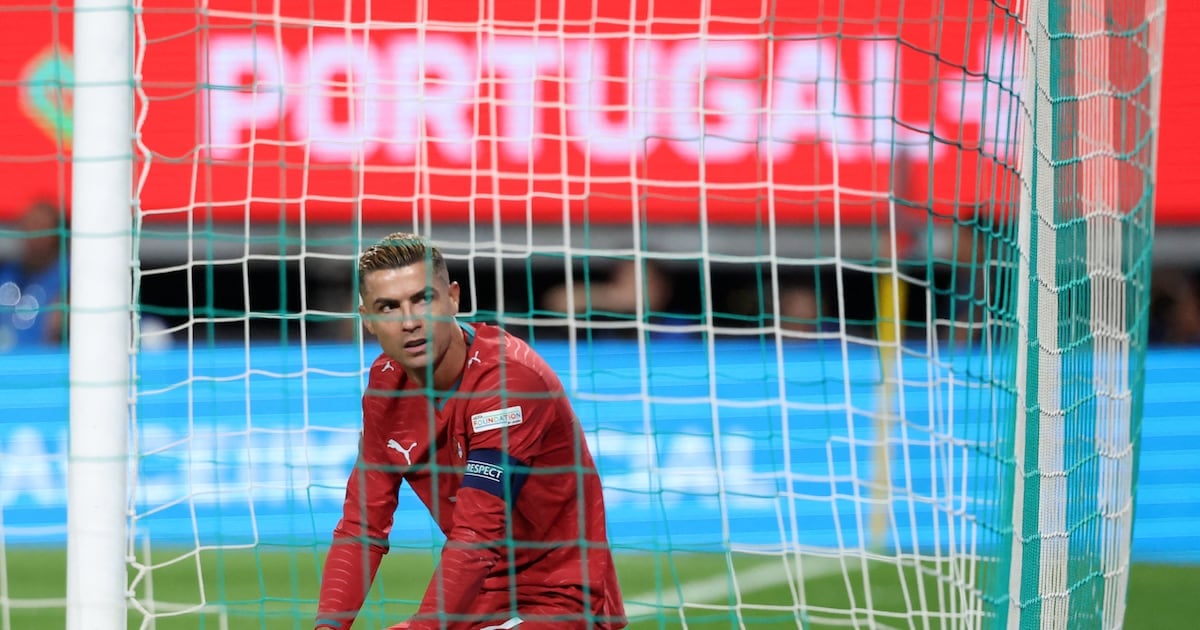 Cristiano Ronaldo, at age 41, may yet appear in a farewell match for Portugal. Photograph: Patricia De Melo Moreira/AFP via