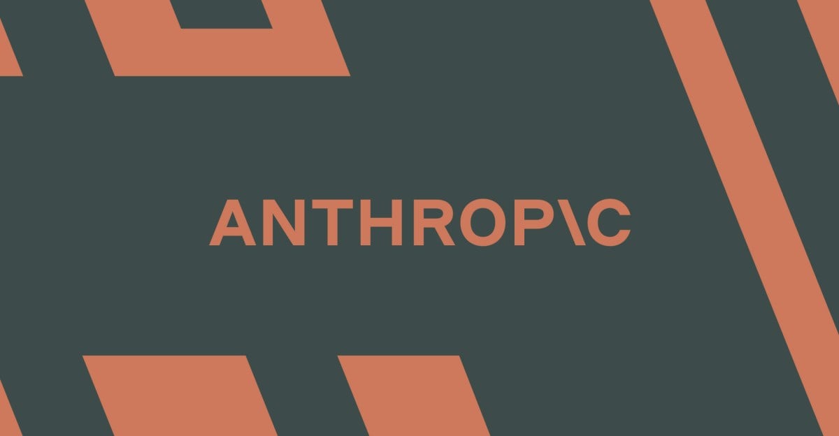 Anthropic logo on an orange and grey background