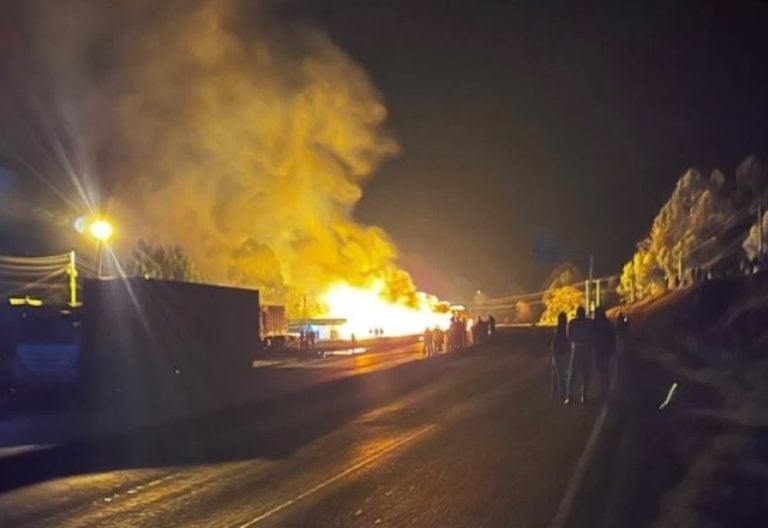 Fuel Tanker Explodes on Nakuru-Eldoret Highway Leaving Two Injured