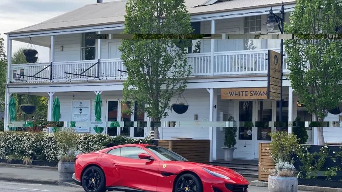 Property developer Steve Goodey's former Ferrari. Photo / RNZ