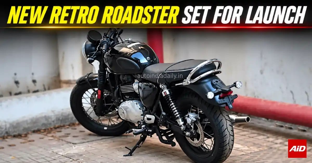 Triumph Bonneville 400 retro roadster with classic styling and twin rear shocks