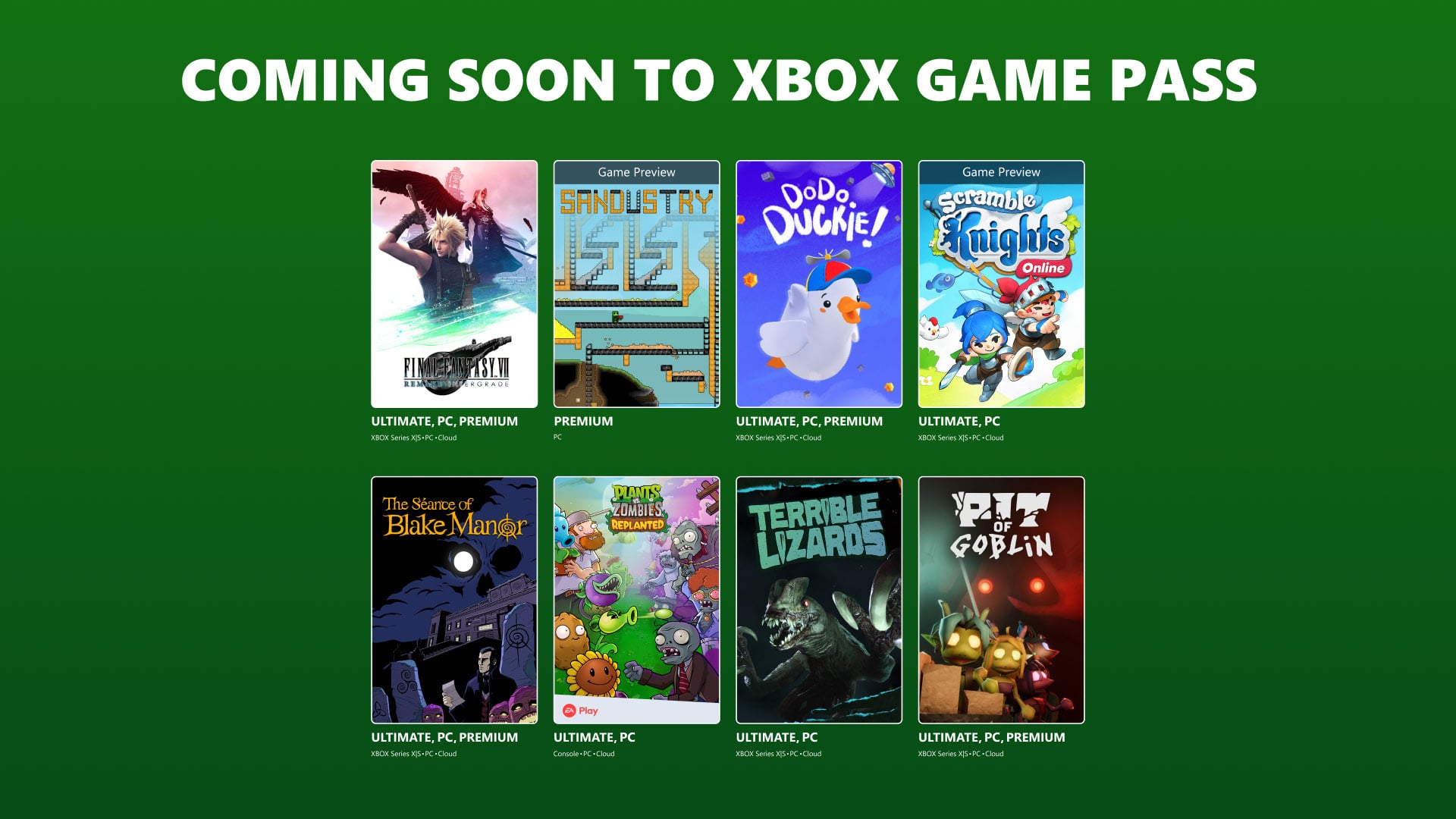 Xbox Game Pass Adds Eight New Titles Including Final Fantasy VII Remake Intergrade