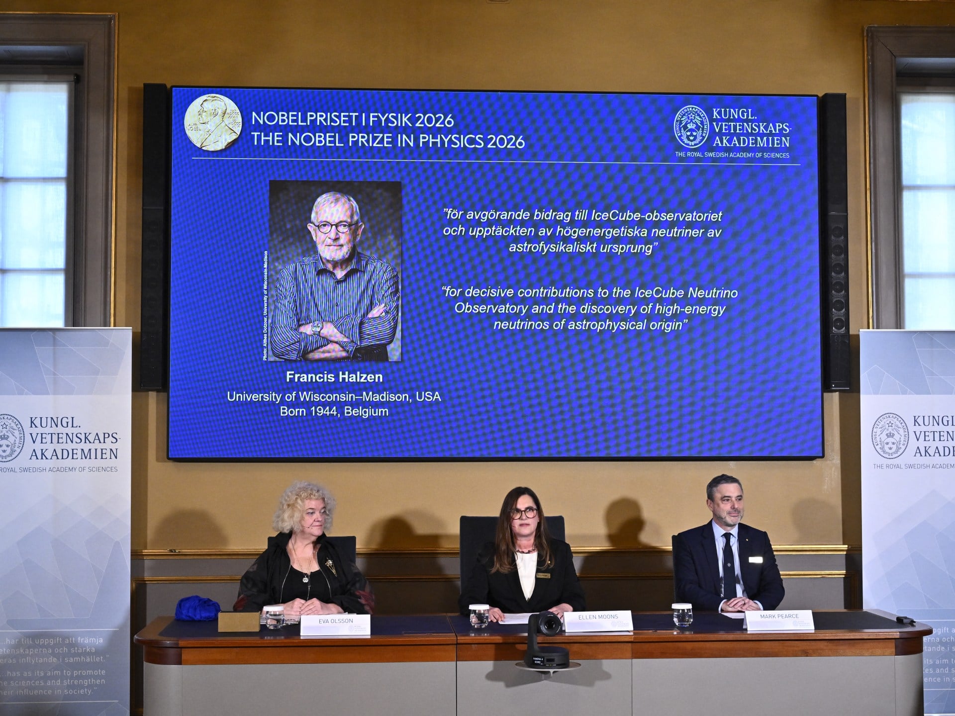 Francis Halzen wins Nobel Prize in Physics for work on ‘ghost particles’