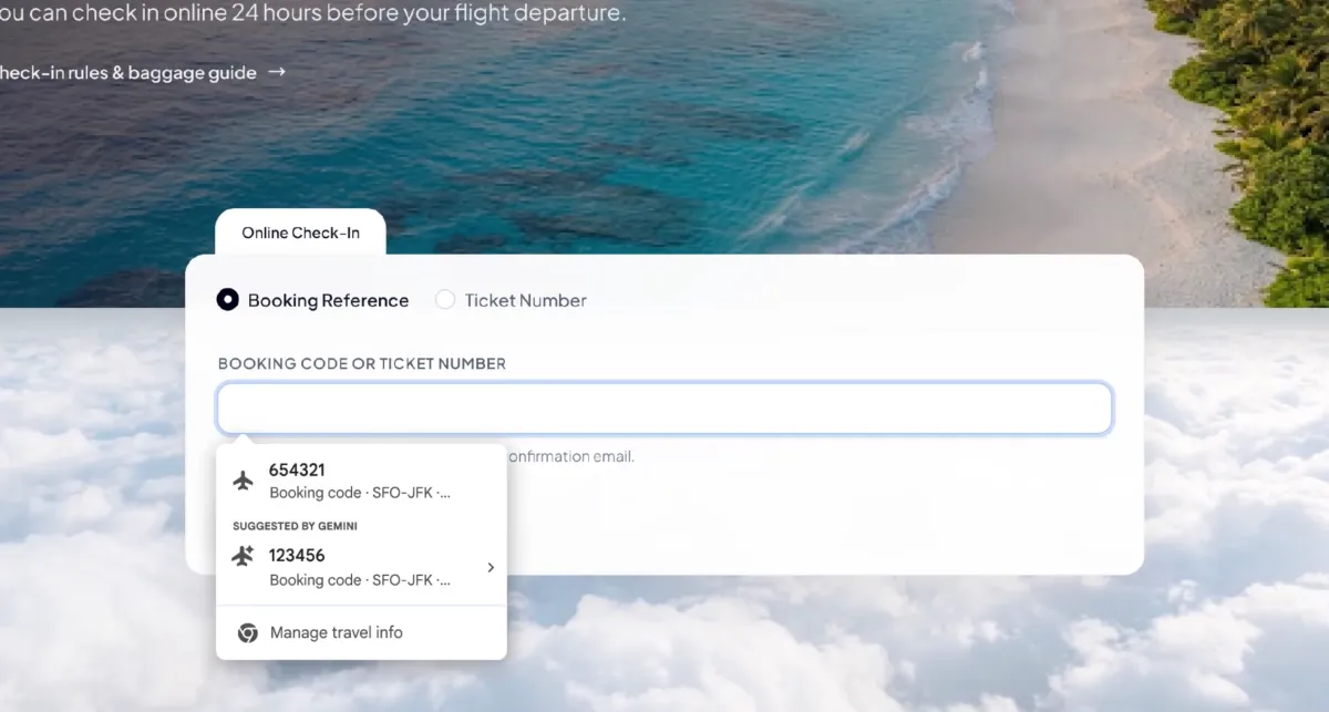 Chrome Autofill Now Pulls Booking Codes and Tracking Numbers From Gmail