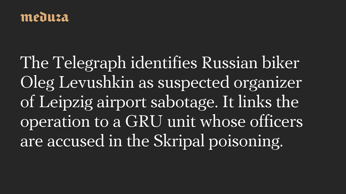 Oleg Levushkin Identified as Suspected Leipzig Airport Saboteur