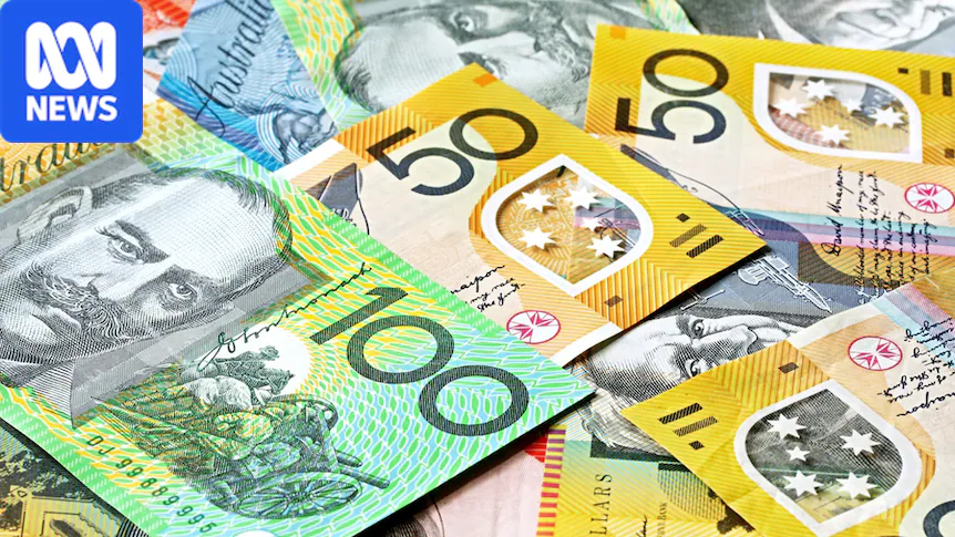A pile of Australian currency featuring $100, $50, $20 and $10 notes