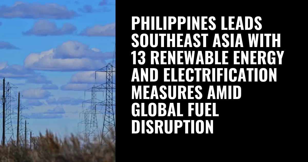 Philippines Leads Southeast Asia In Renewable Energy Policies