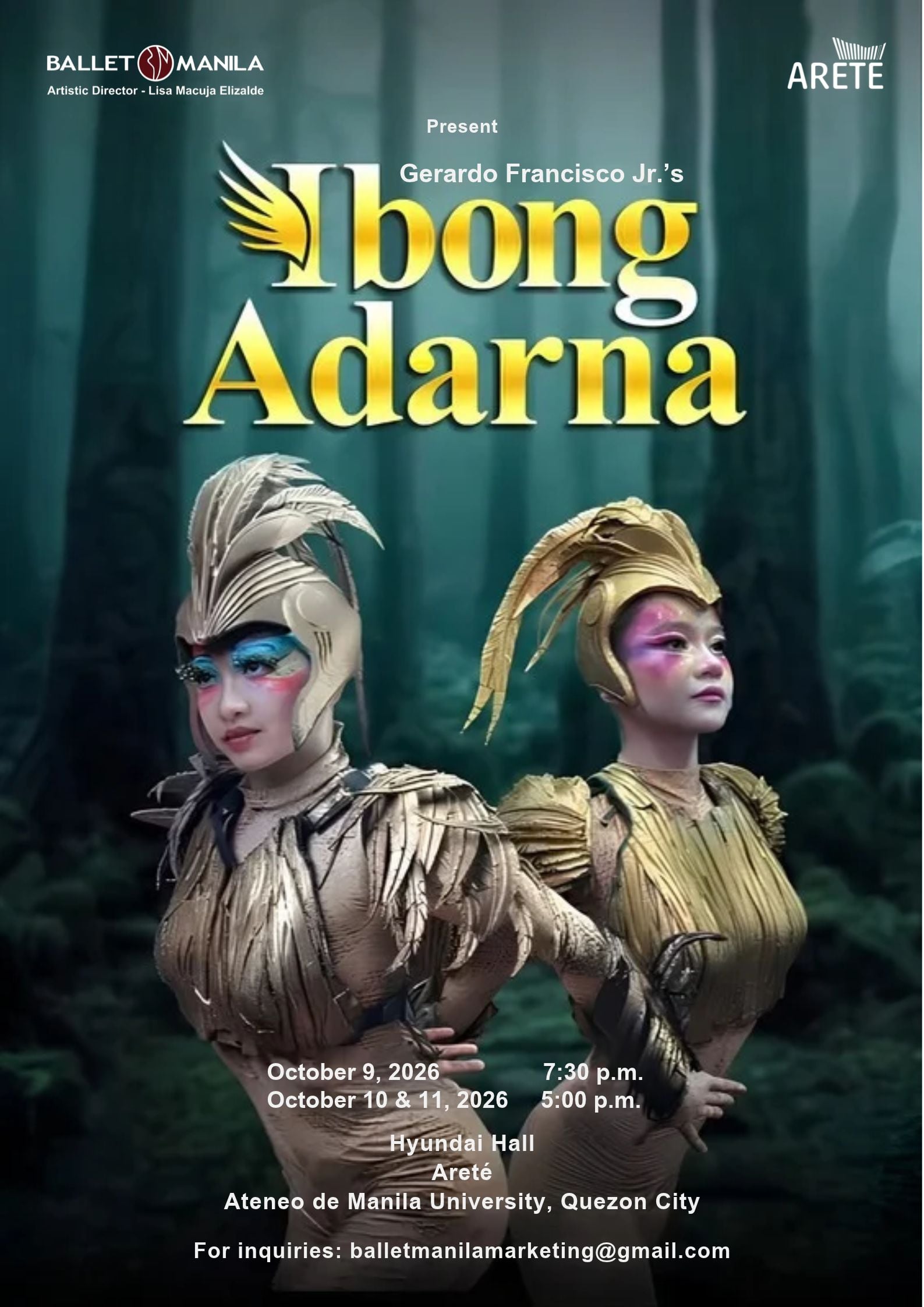Ballet Manila Stages Ibong Adarna at Areté in October 2026
