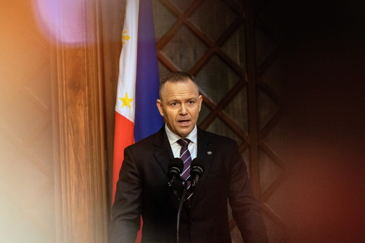 Polish President Karol Nawrocki speaks at Malacañang Palace in Manila, Philippines, Tuesday, Oct. 6, 2026. (Ezra Acayan/Pool