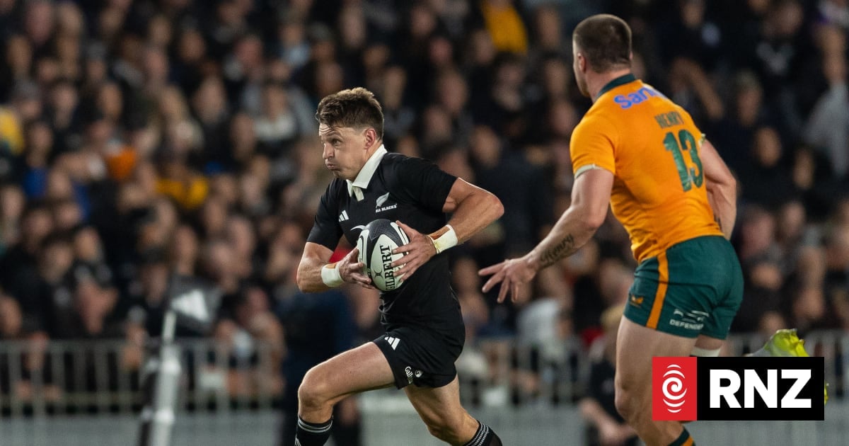 Beauden Barrett of New Zealand during New Zealand All Blacks v Australia Wallabies, Bledisloe Cup Rugby Test Match at Eden