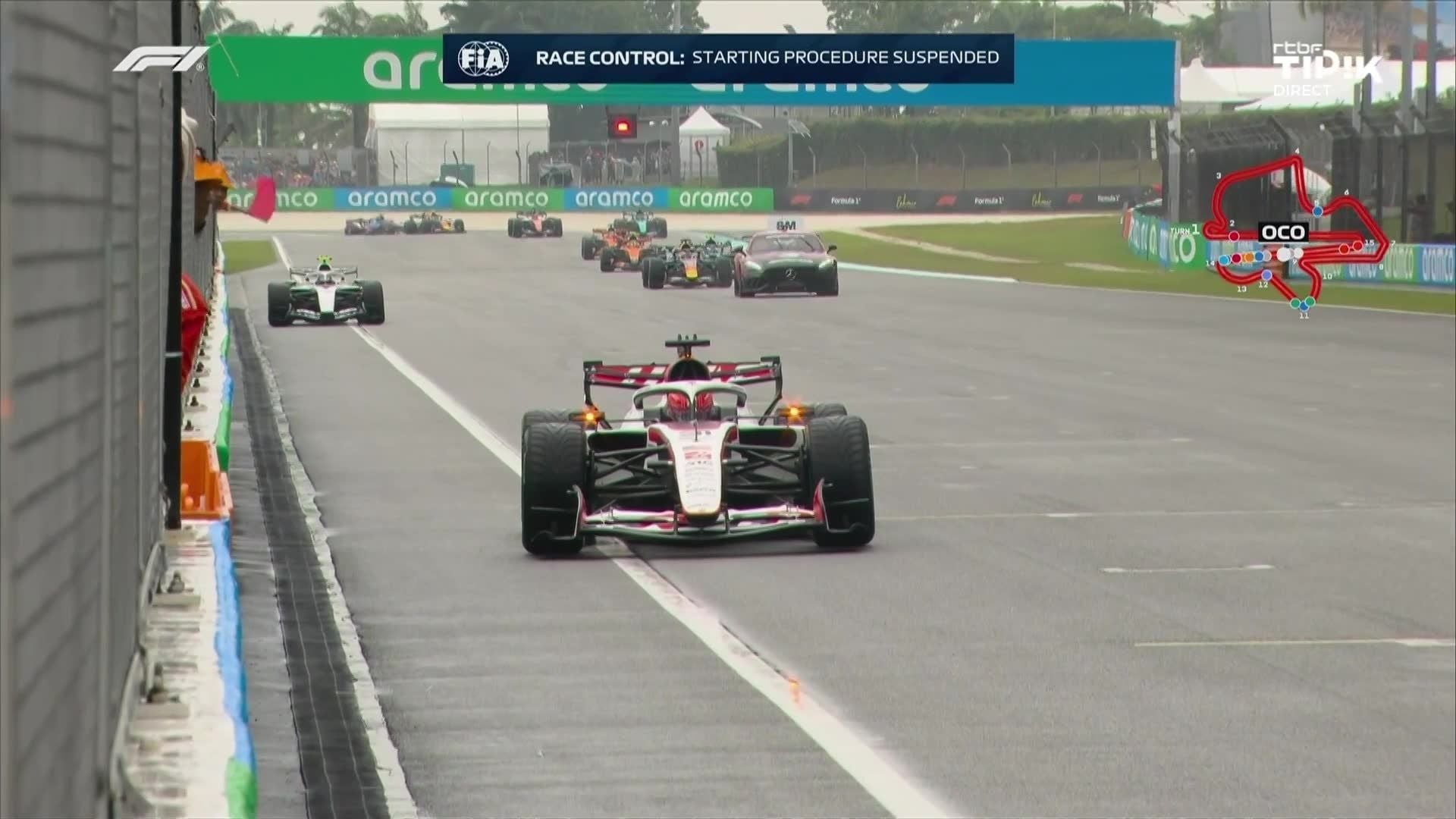 Software Bug Stalls F1 Cars During Bahrain Grand Prix Formation Lap