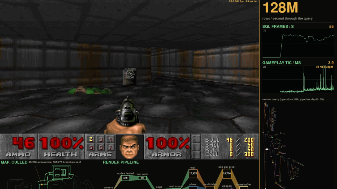 Developer Lukas Vogel Runs Doom Inside SQL Database At 35 FPS