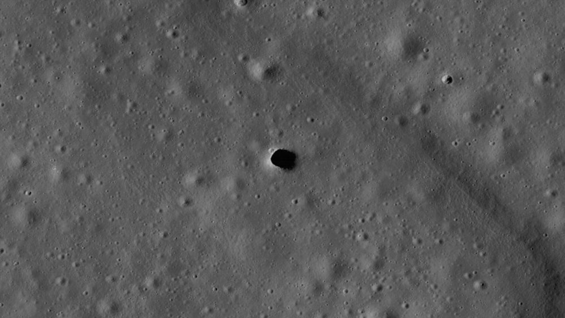 The Marius Hills Pit on the lunar surface
