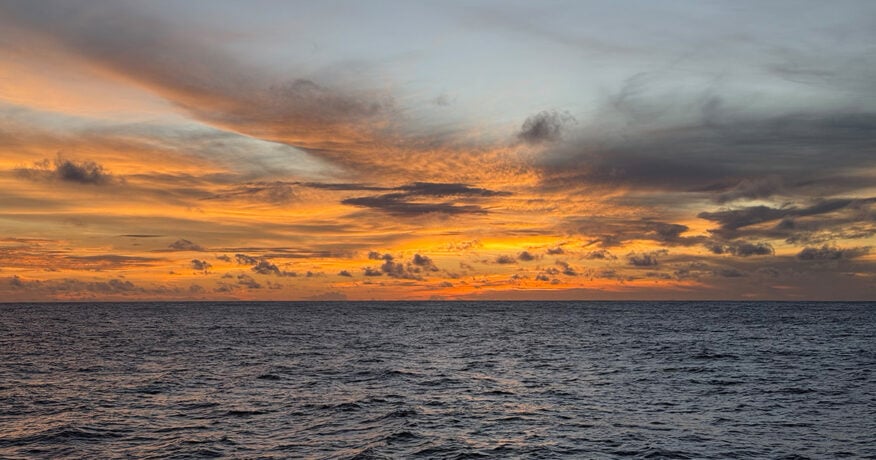 Sunset in the South Pacific