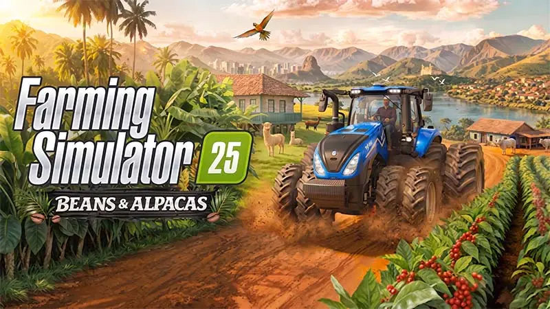Farming Simulator 25 Adds Alpacas and Coffee in New Expansion