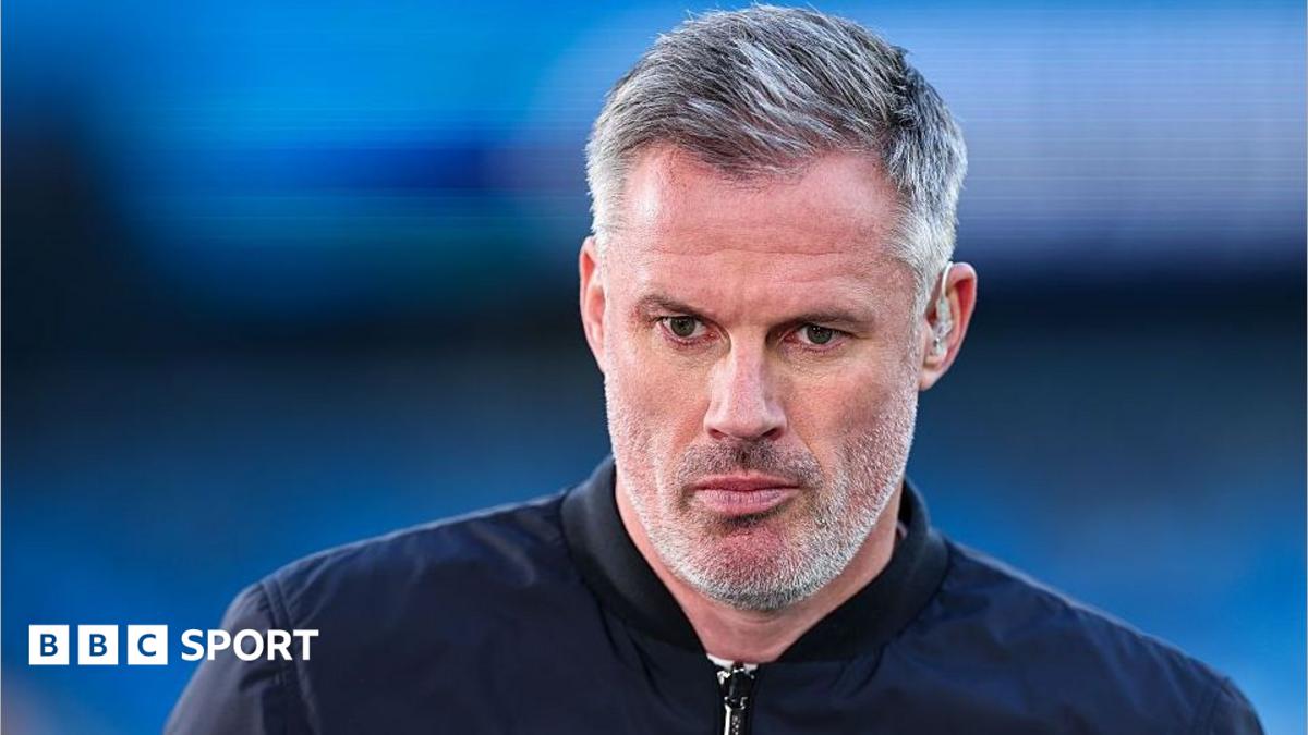 Jamie Carragher, frowning and wearing a dark jacket
