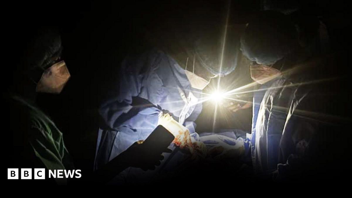 Medics at el-Fasher's Saudi Hospital in December 2024 performing a C section on the day the facility was bombed