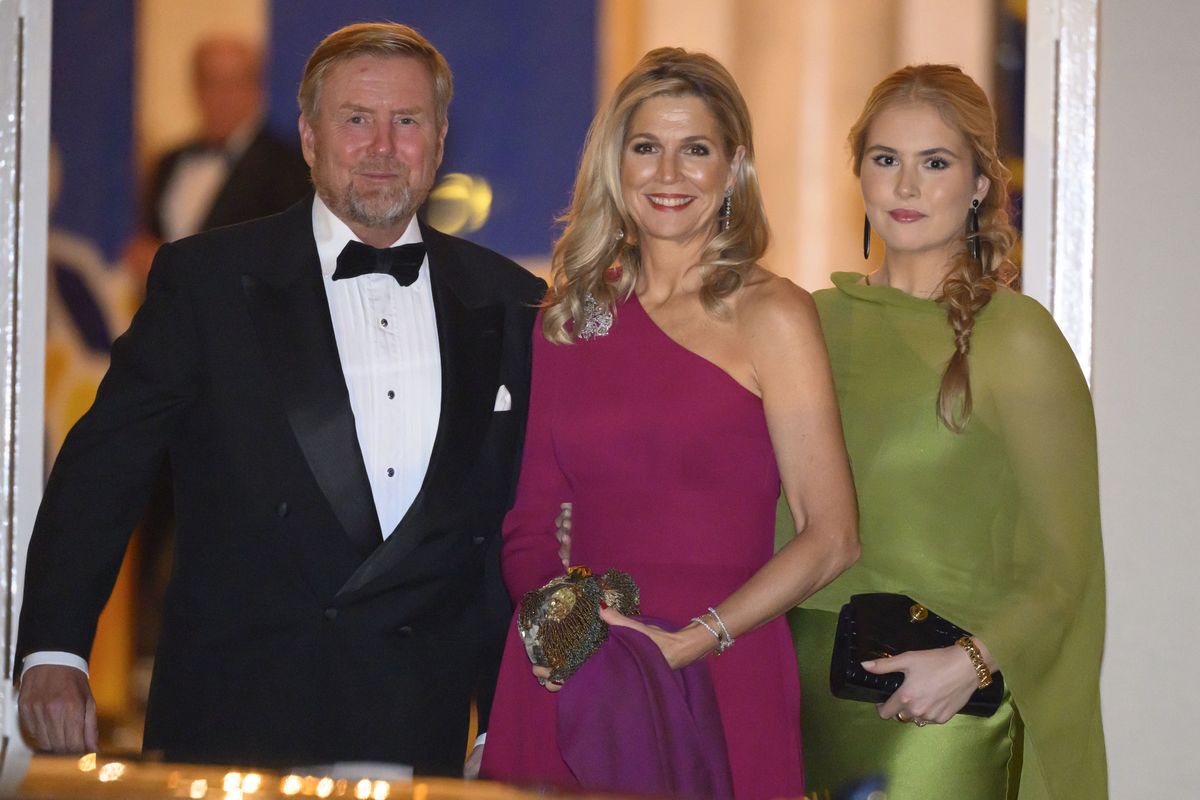 Princess Amalia Wears Affordable Mango Dress at Palace Dinner
