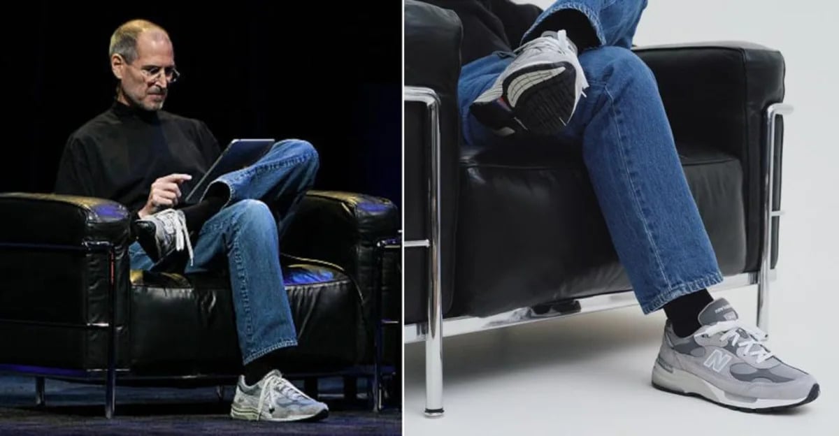 New Balance 992 Core Photos Appear to Recreate Iconic Steve Jobs iPad Pose