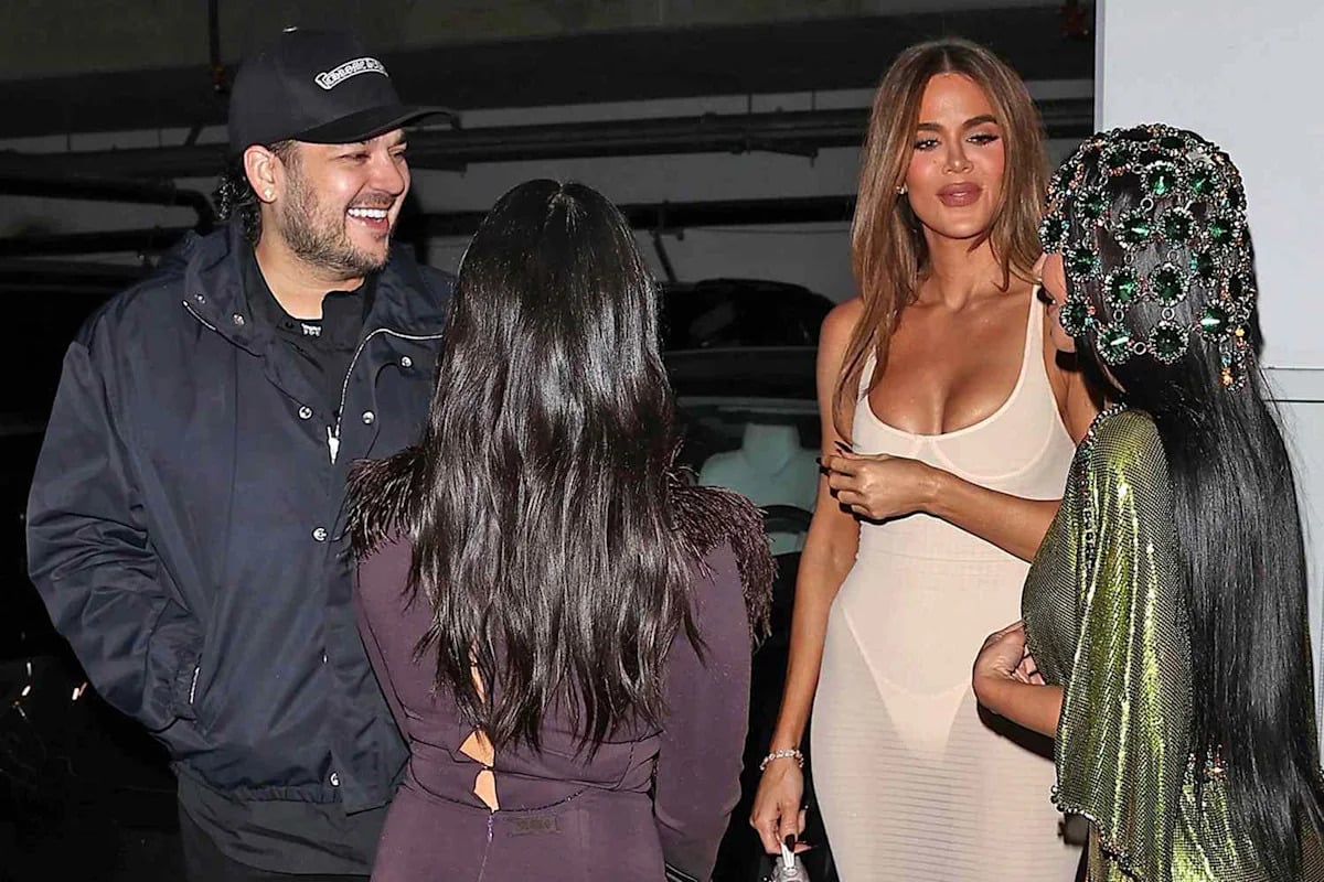 Rob Kardashian Makes Rare Appearance at Kim Kardashian's 46th Birthday