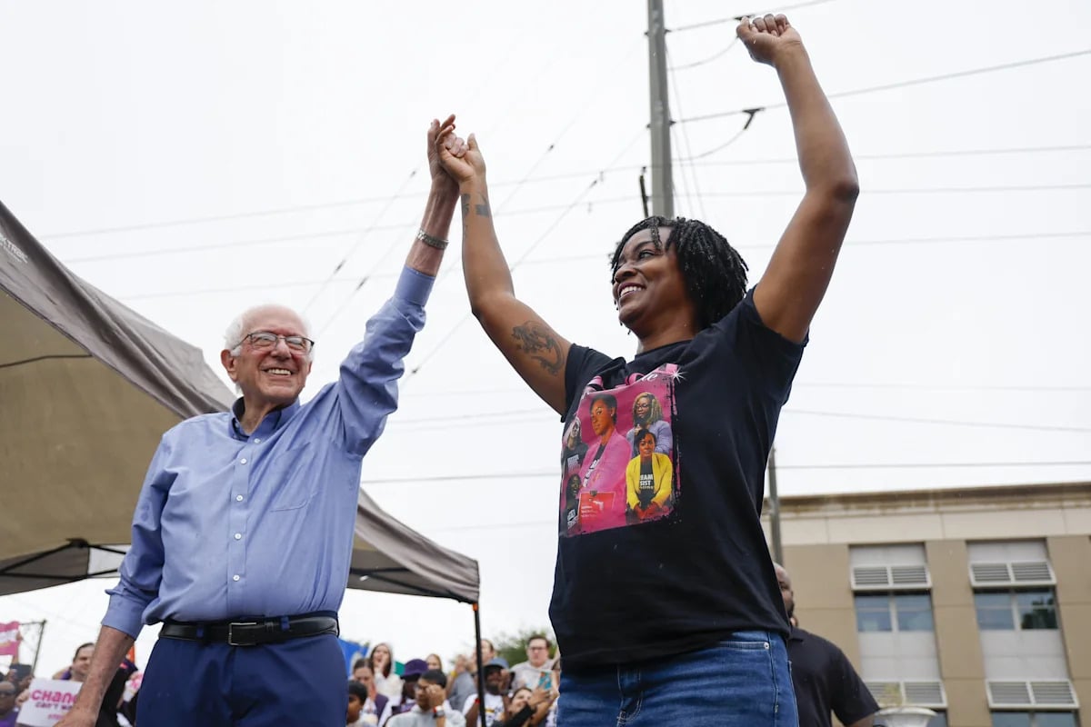 Bernie Sanders Campaigns With Angie Nixon In Florida