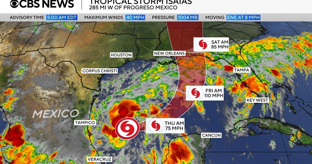 Tropical Storm Isaias Could Reach Gulf Coast as Hurricane This Weekend