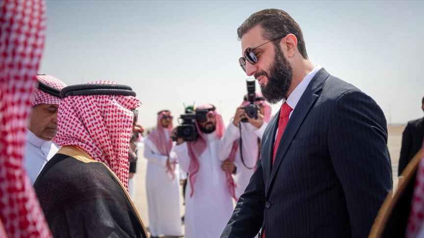 SANA: Syrian President Ahmed al-Sharaa Meets Mohammed bin Salman in Riyadh